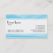 Carte De Visite Café Retro (Calcaire) - Bleu ondulé (Dos)