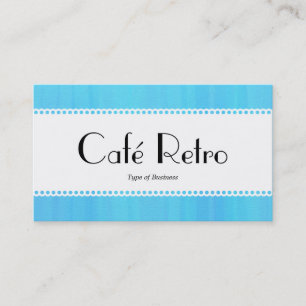 Carte De Visite Café Retro (Calcaire) - Texture peinte en bleu