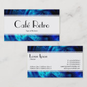 Carte De Visite Café Retro (Scalloped) - Bain Romain (Devant / Derrière)