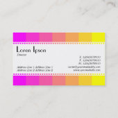 Carte De Visite Café Retro (Scalloped) - Magenta to Yellow (Dos)