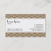 Carte De Visite Café Retro (Scalloped) - Motif à échelle de poisso (Dos)