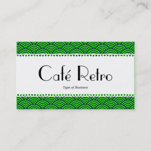 Carte De Visite Café Retro (Scalloped) - Motif à échelle de poisso