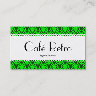 Carte De Visite Café Retro (Scalloped) - Motif à échelle de poisso