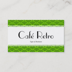 Carte De Visite Café Retro (Scalloped) - Motif à échelle de poisso