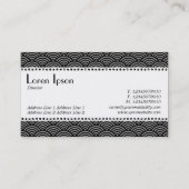 Carte De Visite Café Retro (Scalloped) - Motif à échelle de poisso (Dos)