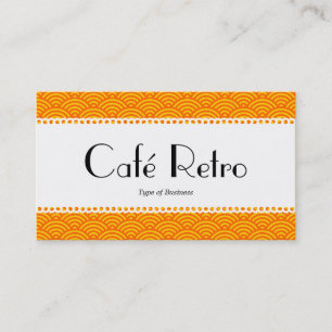 Carte De Visite Café Retro (Scalloped) - Motif à échelle de poisso