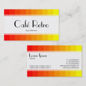 Carte De Visite Café Retro (Scalloped) - Transition des couleurs (Devant / Derrière)