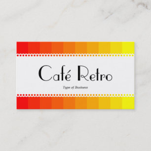 Carte De Visite Café Retro (Scalloped) - Transition des couleurs