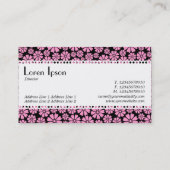 Carte De Visite Café Romana (Galopé) Motif Floral (Dos)