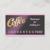 Carte De Visite Café rose Gratuit Et Moderne (Devant)