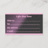 Carte De Visite Café rose Gratuit Et Moderne (Dos)