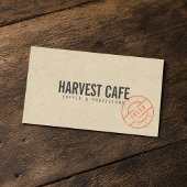 Carte De Visite Café Rustique Kraft
