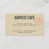 Carte De Visite Café Rustique Kraft (Dos)