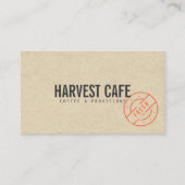 Carte De Visite Café Rustique Kraft (Devant)