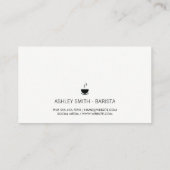 Carte De Visite Café | Sac Barista de haricots de café (Dos)