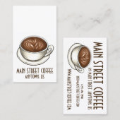 Carte De Visite Café Seattle Latte Café Café Café Barista Cup (Devant / Derrière)