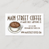 Carte De Visite Café Seattle Latte Café Café Café Barista Cup (Dos)