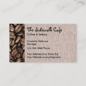 Carte De Visite Café Sidewalk (Devant)