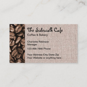 Carte De Visite Café Sidewalk
