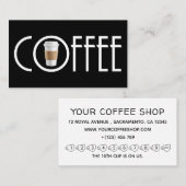 Carte De Visite Café simple et moderne (Devant / Derrière)