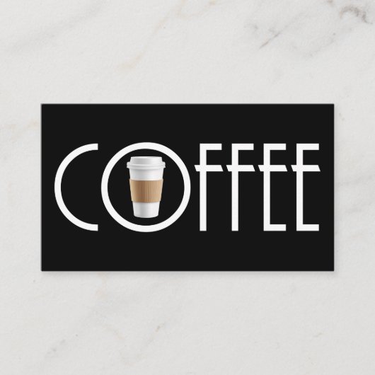 Carte De Visite Café simple et moderne (Devant)