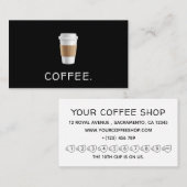 Carte De Visite Café simple et moderne (Devant / Derrière)