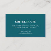 Carte de visite café simple moderne (Dos)