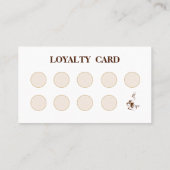 Carte De Visite Café simple moderne Shop Loyalty Card (Dos)