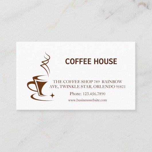 Carte De Visite Café simple moderne Shop Loyalty Card (Devant)