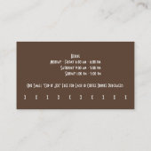 Carte De Visite Café sur mesure & Café en latte & Punch (Dos)
