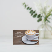 Carte De Visite Café sur mesure et café Choc Stirrer Shop & Punch (Debout devant)