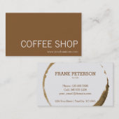 Carte De Visite Café - tache de café (Devant / Derrière)
