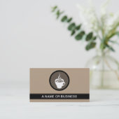 Carte De Visite café tasse mocha bulle (Debout devant)