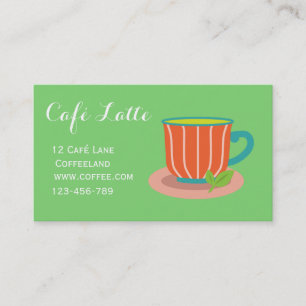 Carte De Visite Café-théière thé teacup menthe poivrée