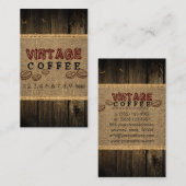 Carte De Visite Café Vintage (Devant / Derrière)