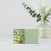 Carte De Visite Cage à oiseaux en bronze (Debout devant)