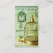 Carte De Visite Cage à oiseaux en bronze (Dos)