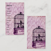 Carte De Visite Cage d'oiseaux Vintage (Devant / Derrière)
