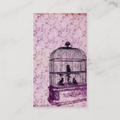 Carte De Visite Cage d'oiseaux Vintage (Dos)