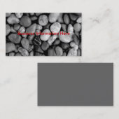 Carte De Visite cailloux noirs et blancs, (Devant / Derrière)