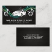 Carte De Visite Caisson de haut-parleur audio | Notes musicales (Devant / Derrière)