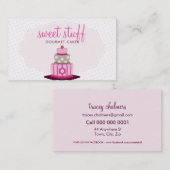 Carte De Visite CAKE BAKER mignon boulangerie moderne logo chocola (Devant / Derrière)
