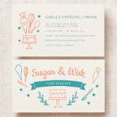 Carte De Visite Cake Designer Bakery Baker