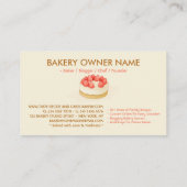 Carte De Visite Cake Maker Cookies Anniversaire Boulangerie Minima (Dos)