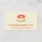 Carte De Visite Cake Maker Cookies Anniversaire Boulangerie Minima (Devant)