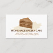 Carte De Visite Cake Maker Cookies Mariage Birthday Bakery Minimal (Devant)