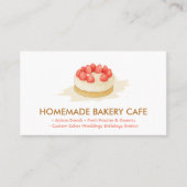 Carte De Visite Cake Maker Cookies Mariage Birthday Bakery Minimal (Devant)