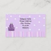 Carte De Visite Cake Mariage du concepteur pourpre (Dos)
