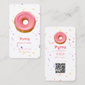 CARTE DE VISITE CAKE PATISSERIE CUPCAKE BAKERY DONUT QR CODE (Devant / Derrière)