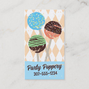 Carte De Visite Cake pops mariage événement boulangerie pâtisserie